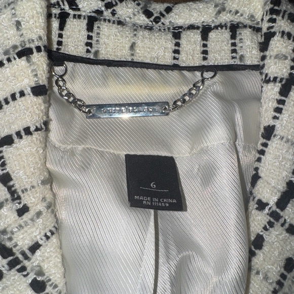 White House Black Market Black and White Checkered Blazer - Picture 2 of 5